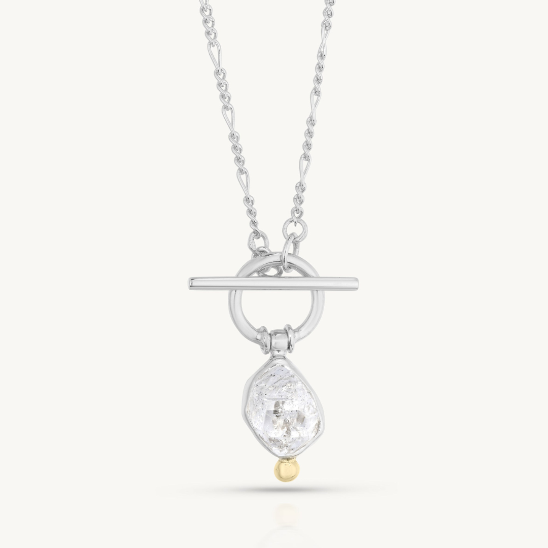 Polished Sea Drop Silver Necklace