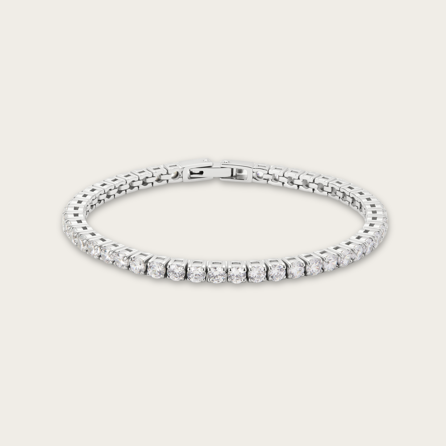 Elegant Tennis Bracelet with Cubic Zirconia - Minimalist Bezel Design, Adjustable Lengths