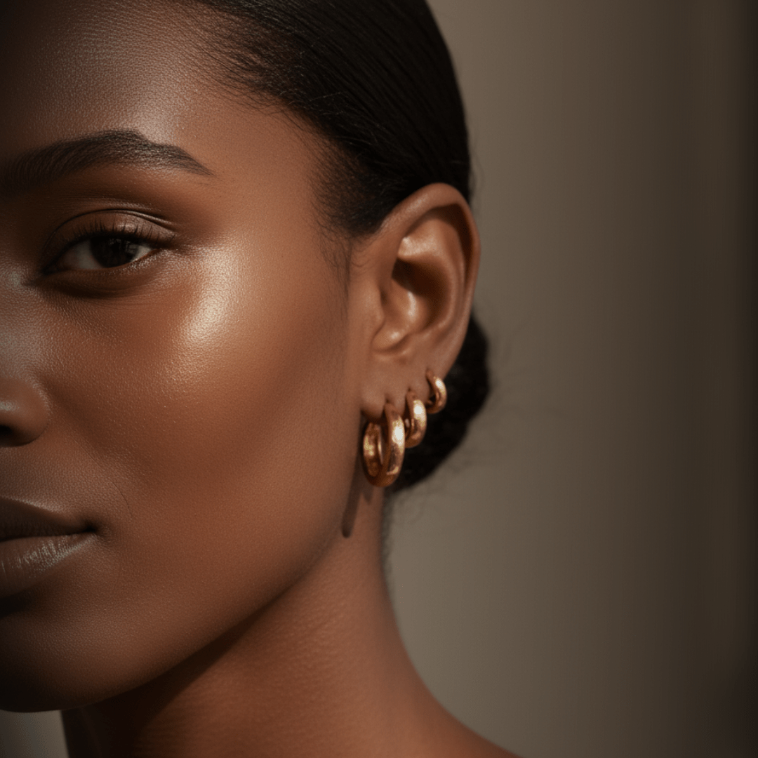 Tidal Flow Gold Mini Hoop Earrings