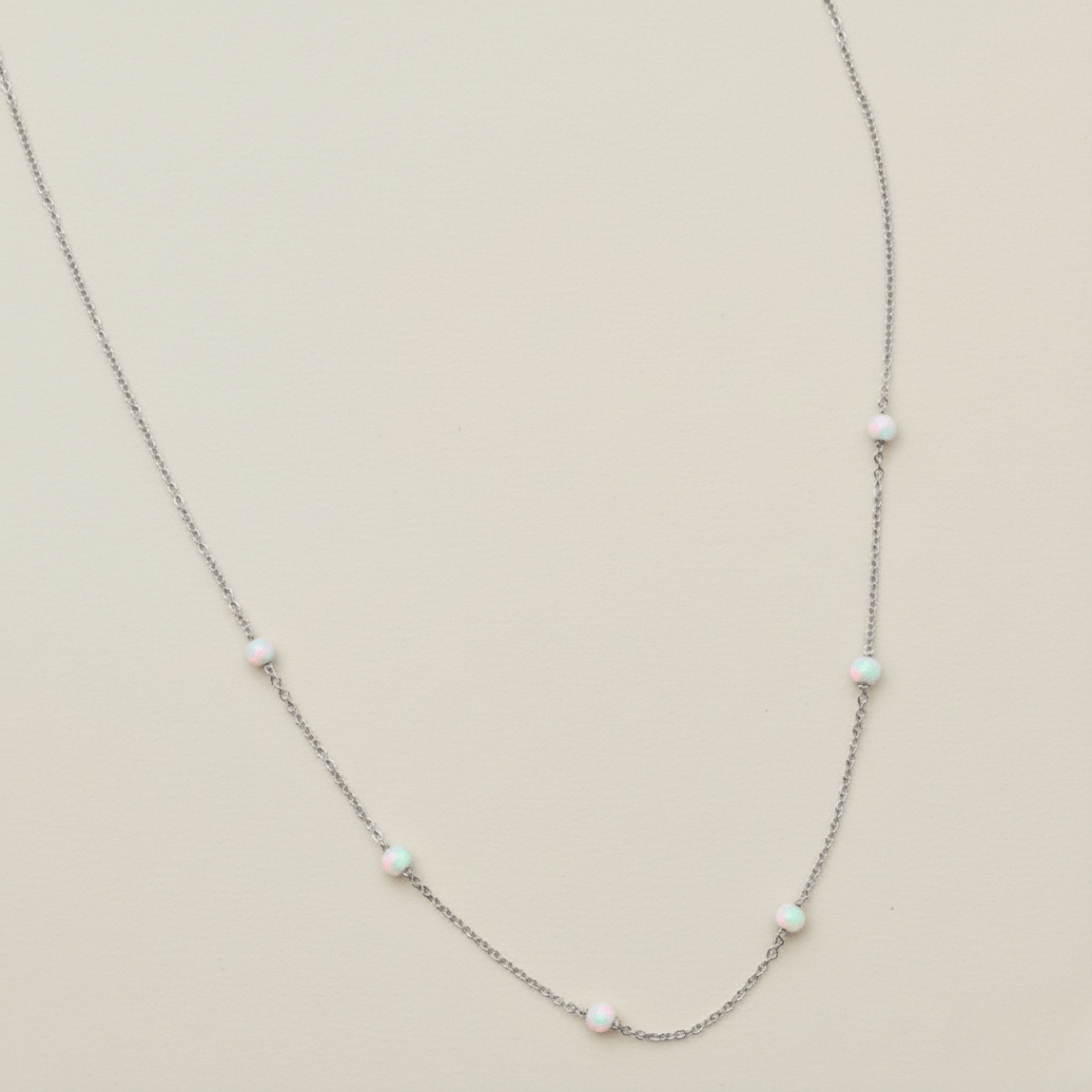 Tide Pool Opal Silver Gold Plating Necklace