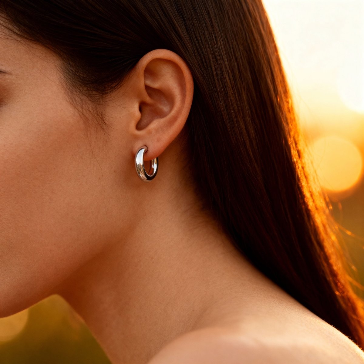 Elegant Gold Filled Small Hoop Earrings for Women - Lightweight & Durable