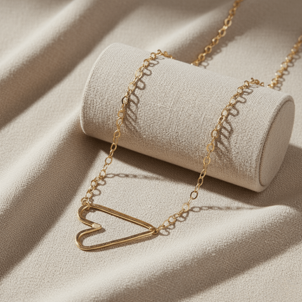 Itty Bitty Heart Gold Necklace - Waterproof, Hypoallergenic Pendant Jewelry