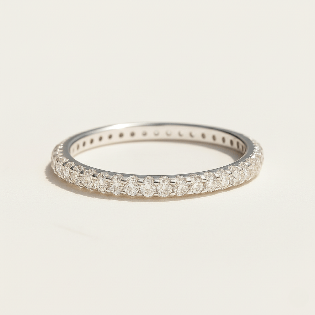 Coastline Shimmer Silver Gold Pavé Ring