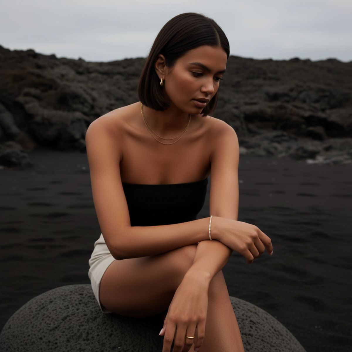 Shoreline Tennis Gold Silver Bracelet