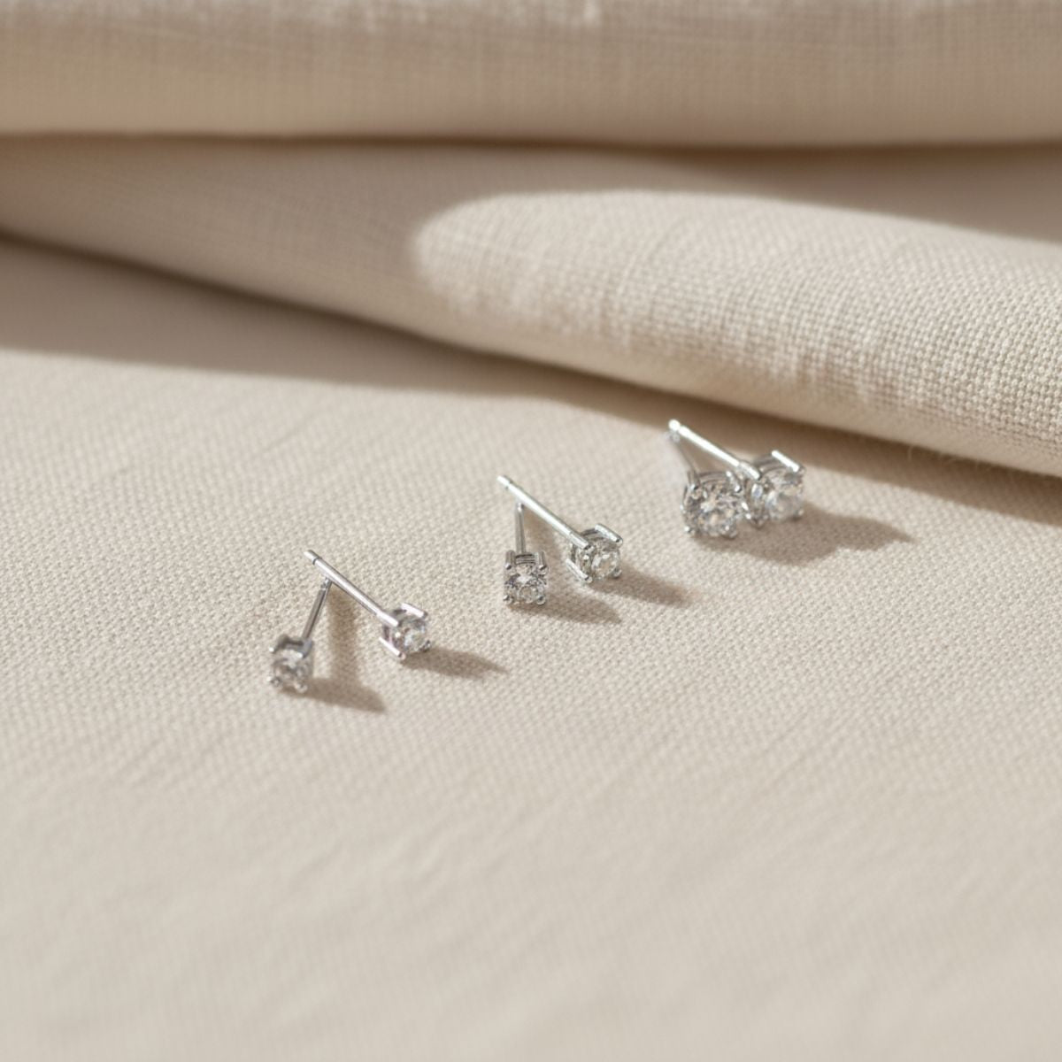 Sun-Kissed Diamond Stud Earrings