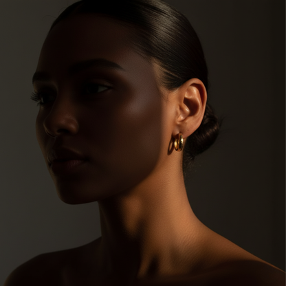 Tidal Flow Gold Mini Hoop Earrings