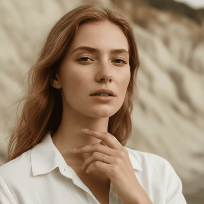 Customizable Birthstone Initial Ring - Dainty Personalized Gift for Holidays