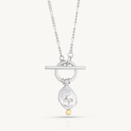 Polished Sea Drop Silver Necklace