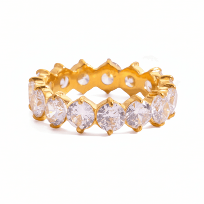 Anillos apilables CZ en forma de redondo, rectangular, corazón y lágrima