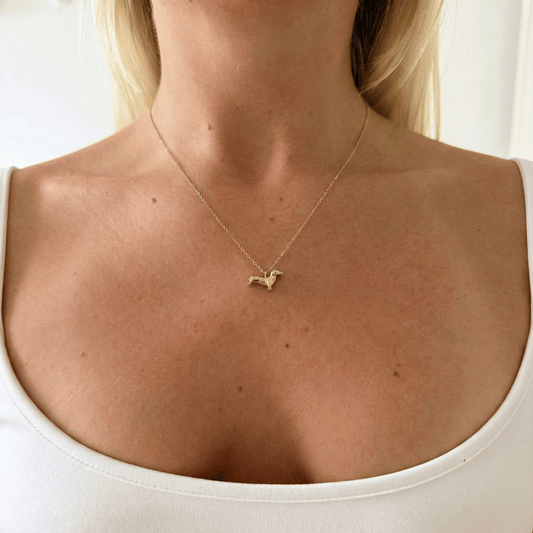 Collar con colgante de cachorro de Dachshund