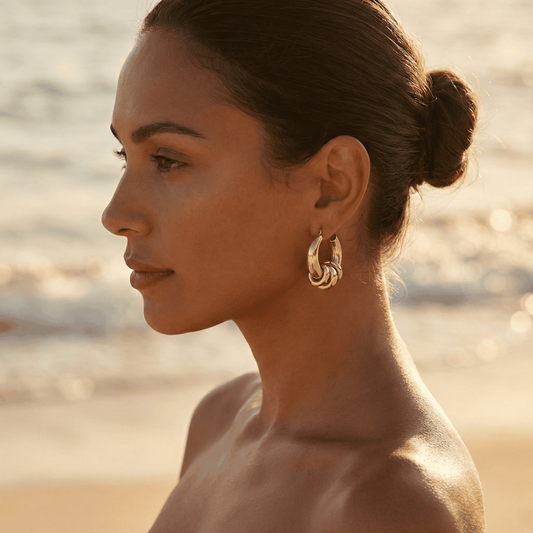 Pendientes de Aro Múltiple Móviles – Aros Huggie Modernos y Sin Deslustre