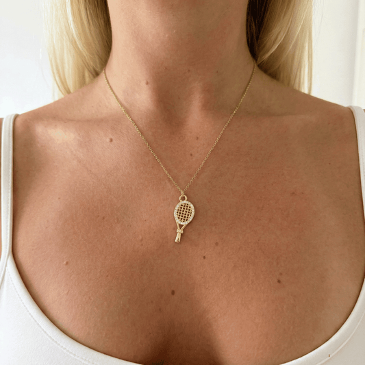 Collar Colgante de Raqueta de Tenis