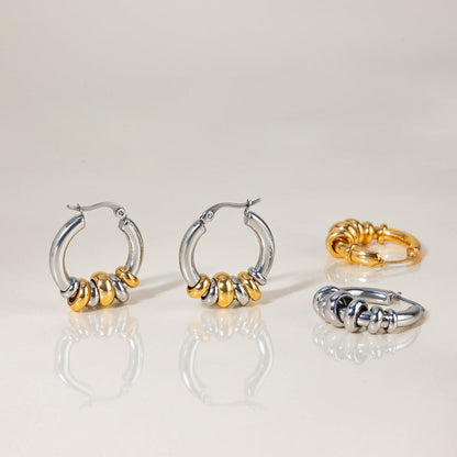 Pendientes de Aro Múltiple Móviles – Aros Huggie Modernos y Sin Deslustre