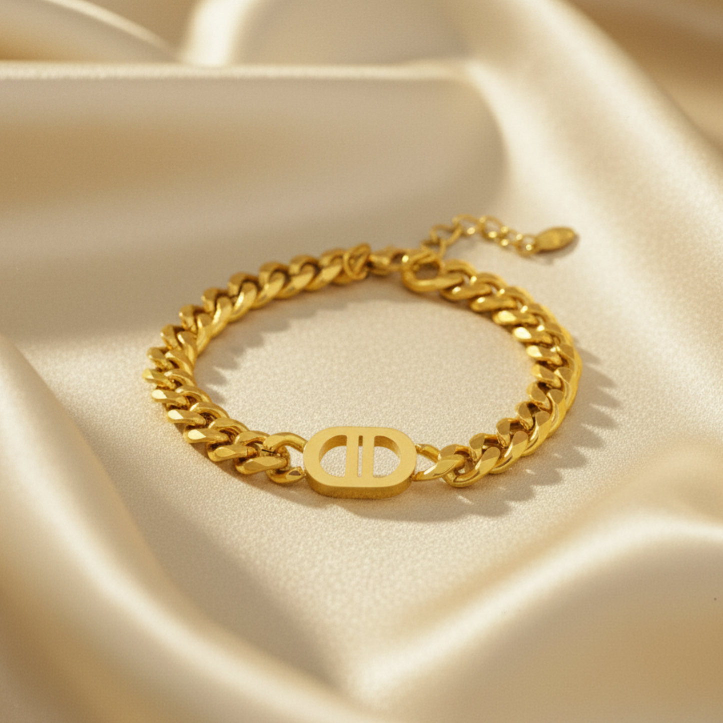 Bold Stainless Steel Bracelet - Adjustable Waterproof Jewelry for All Occasions