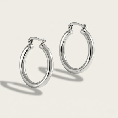 Arc Medium Gold and Silver Hoops