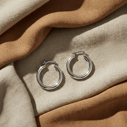 Arc Medium Gold and Silver Hoops