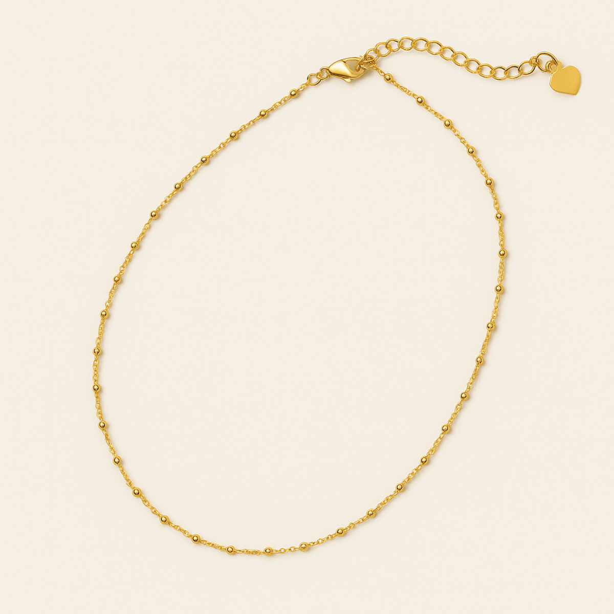 Gilded Seashore Silver Gold Beaded Necklace