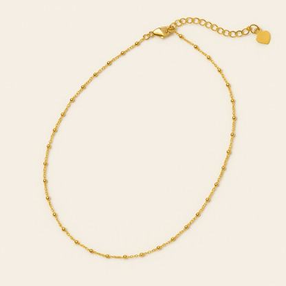 Gilded Seashore Silver Gold Beaded Necklace