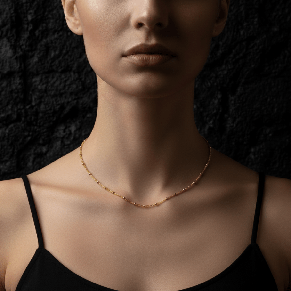 Gilded Seashore Silver Gold Beaded Necklace