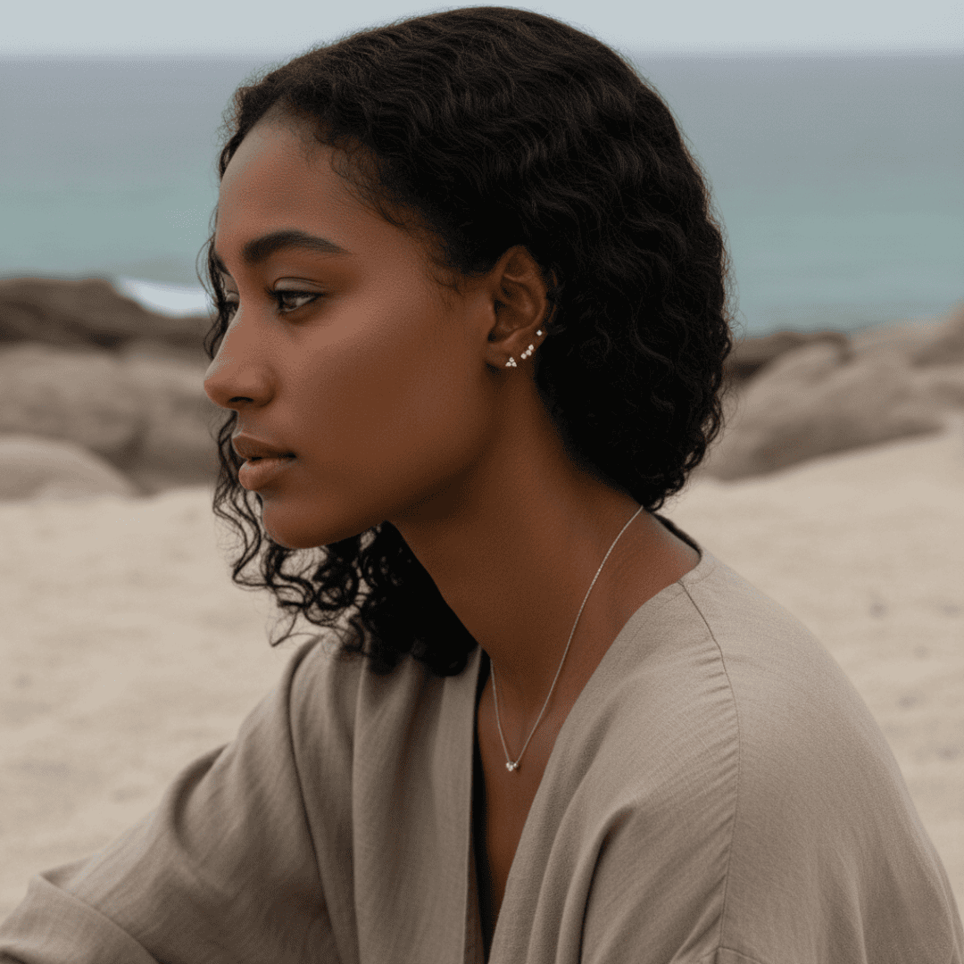 Celestial Cluster Gold Silver Earrings