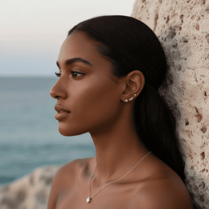 Celestial Cluster Gold Silver Earrings