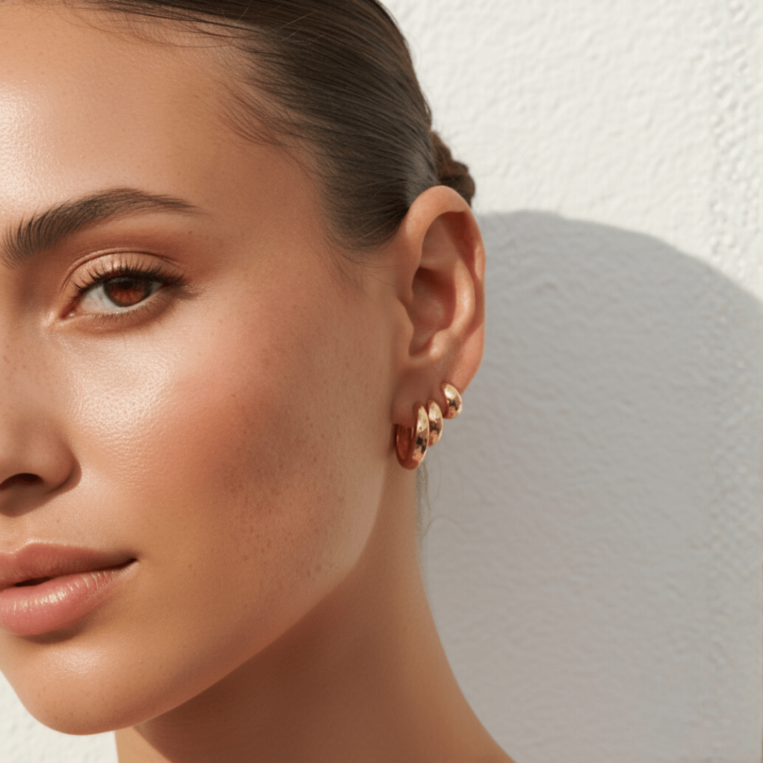 Tidal Flow Gold Mini Hoop Earrings