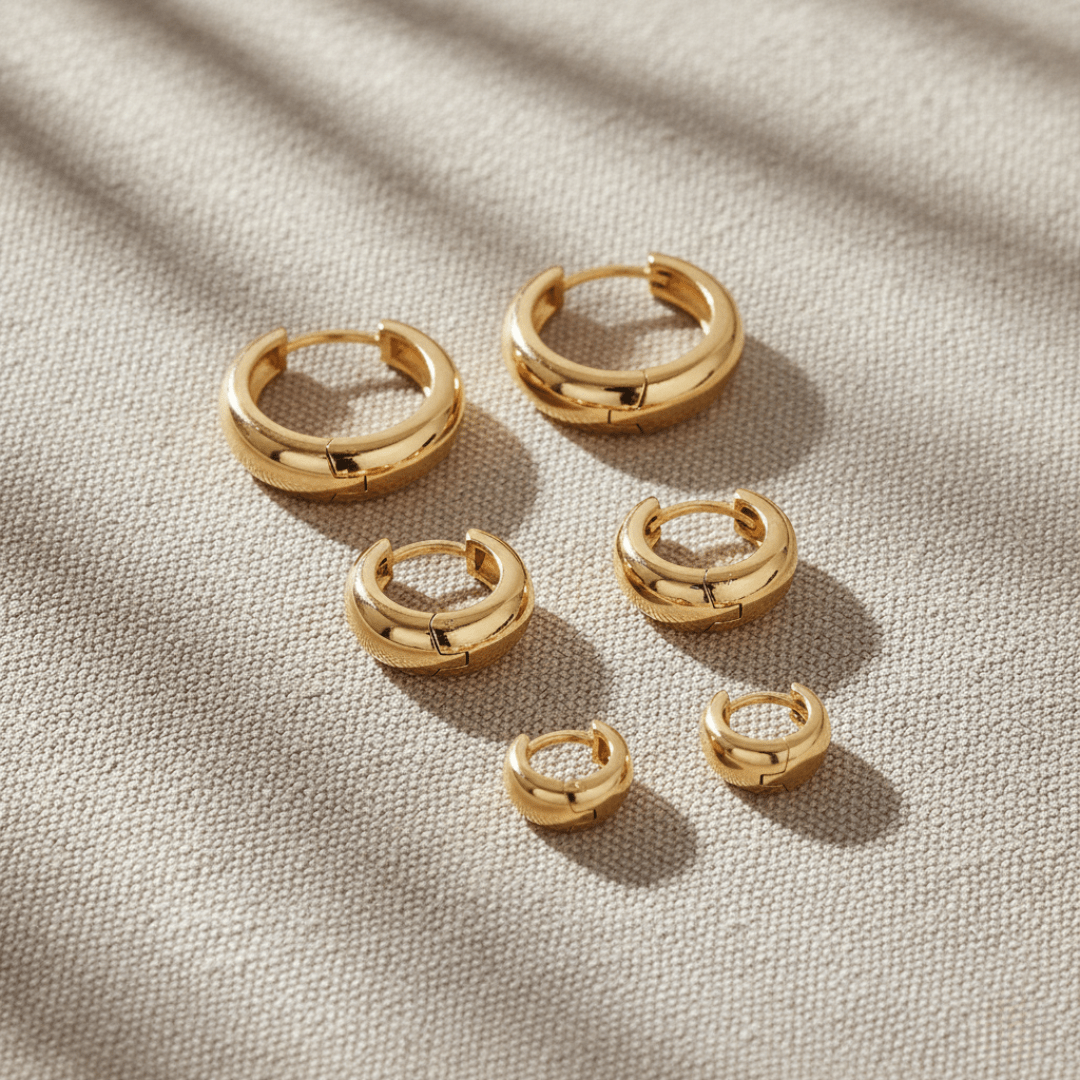 Tidal Flow Gold Mini Hoop Earrings