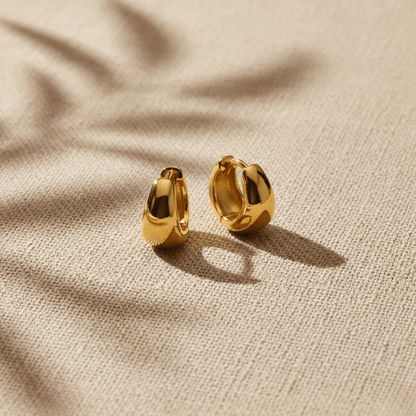 Tidal Flow Gold Mini Hoop Earrings
