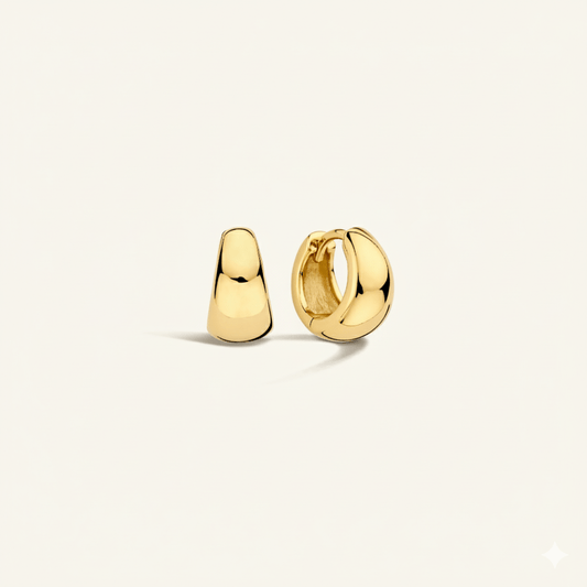 Tidal Flow Gold Mini Hoop Earrings