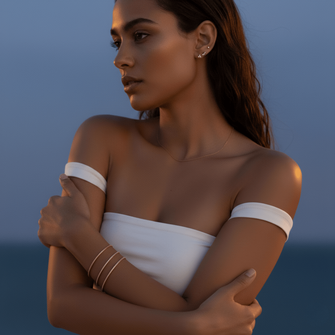 Celestial Cluster Gold Silver Earrings