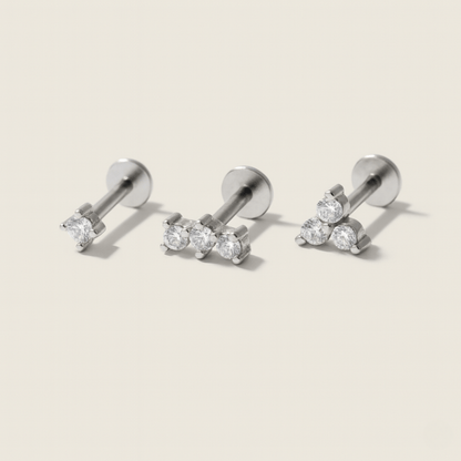 Celestial Cluster Gold Silver Earrings