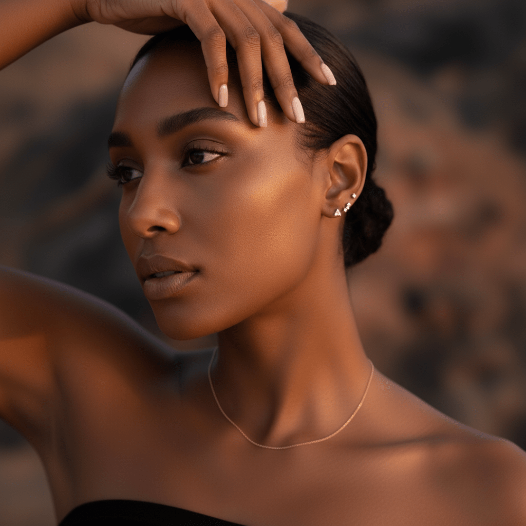 Celestial Cluster Gold Silver Earrings