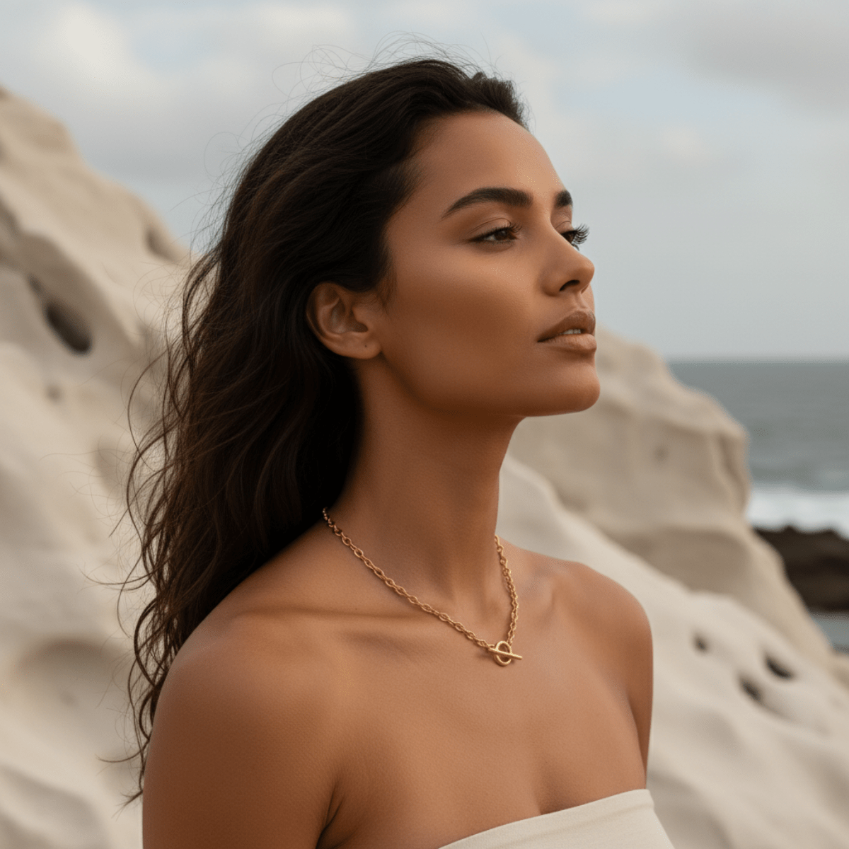 Coastal Link Gold Choker Necklace