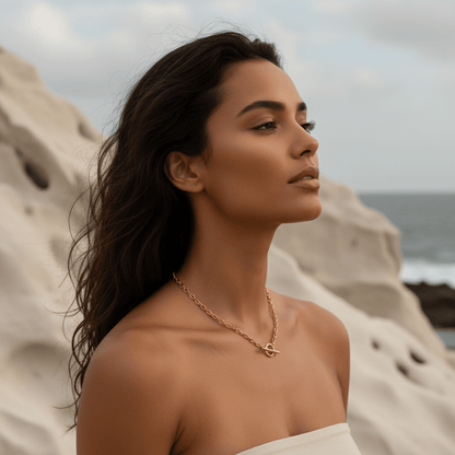 Coastal Link Gold Choker Necklace
