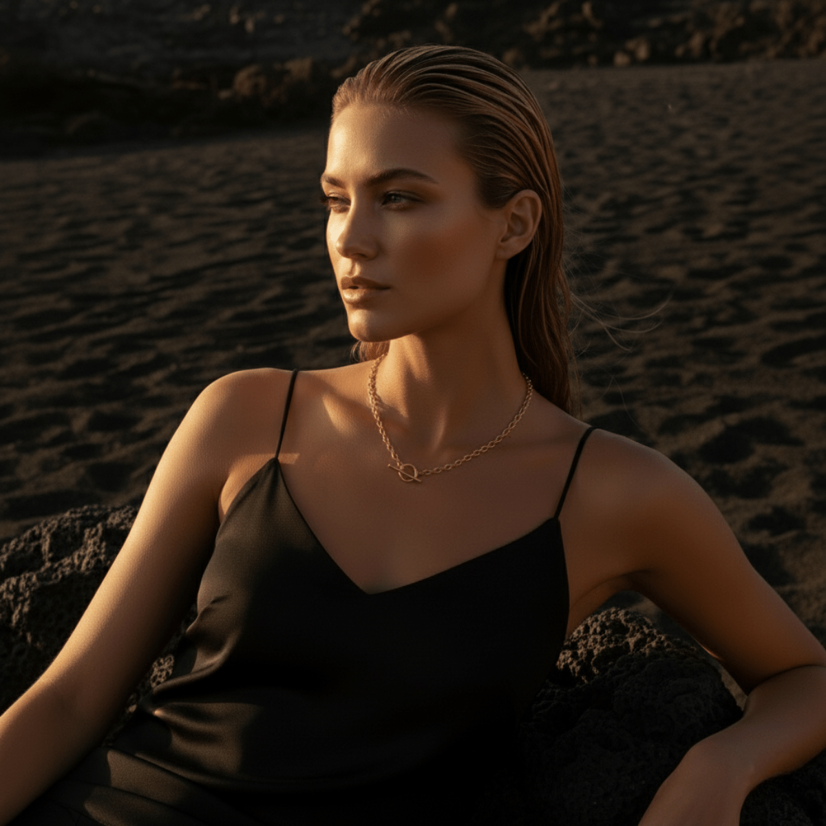 Coastal Link Gold Choker Necklace