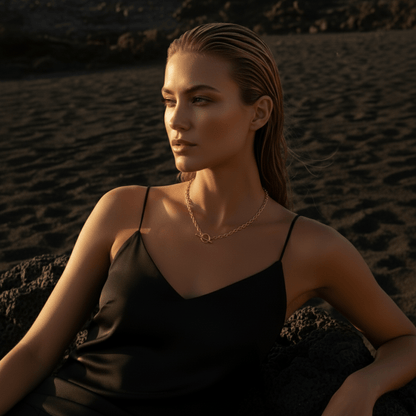 Coastal Link Gold Choker Necklace