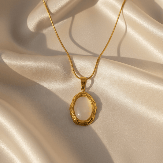 Coastal Moonstone Gold Necklace