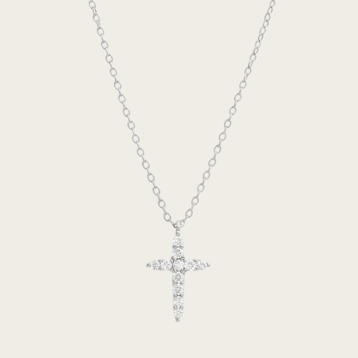 Serene Cross Pendant Gold Silver Necklace
