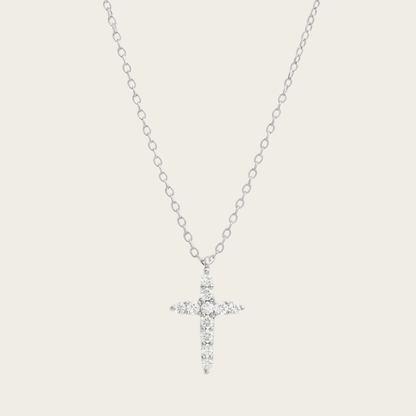 Serene Cross Pendant Gold Silver Necklace