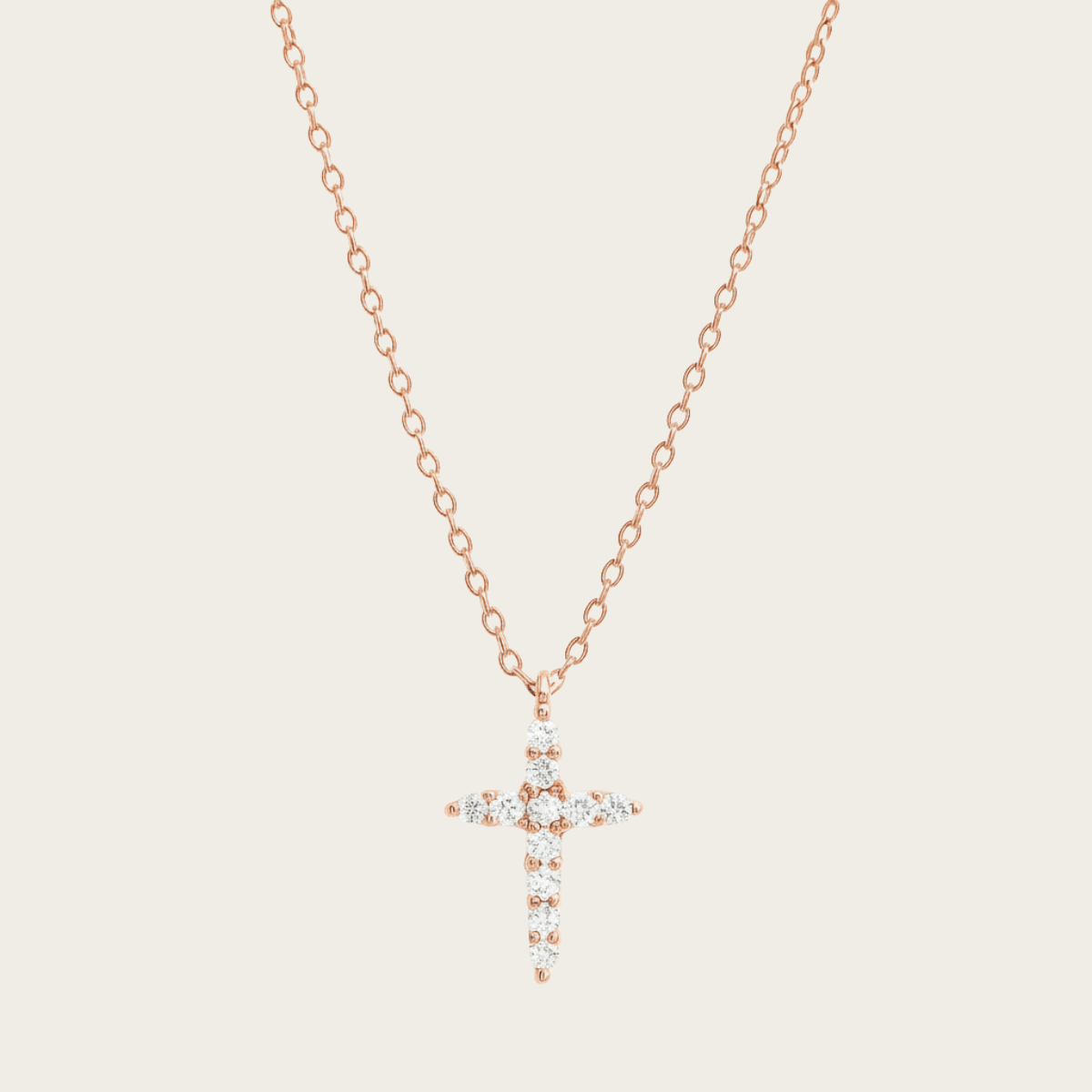 Serene Cross Pendant Gold Silver Necklace
