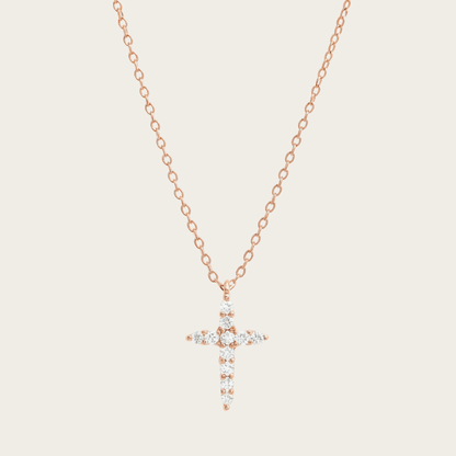 Serene Cross Pendant Gold Silver Necklace