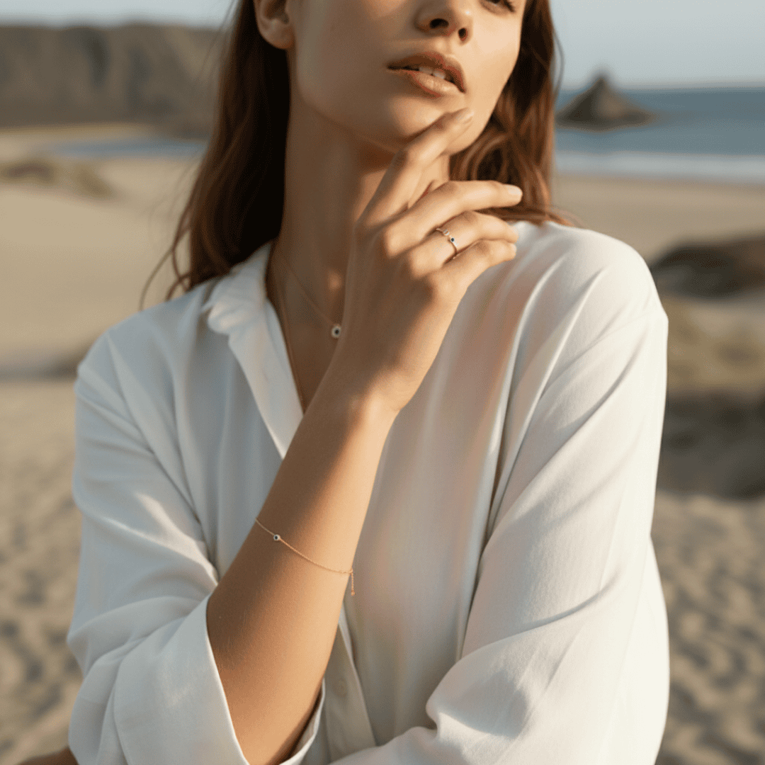 Customizable Birthstone Initial Ring - Dainty Personalized Gift for Holidays