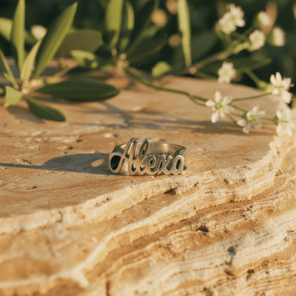 Customizable Name Ring - Personalized Jewelry in Silver, Gold, Rose Gold