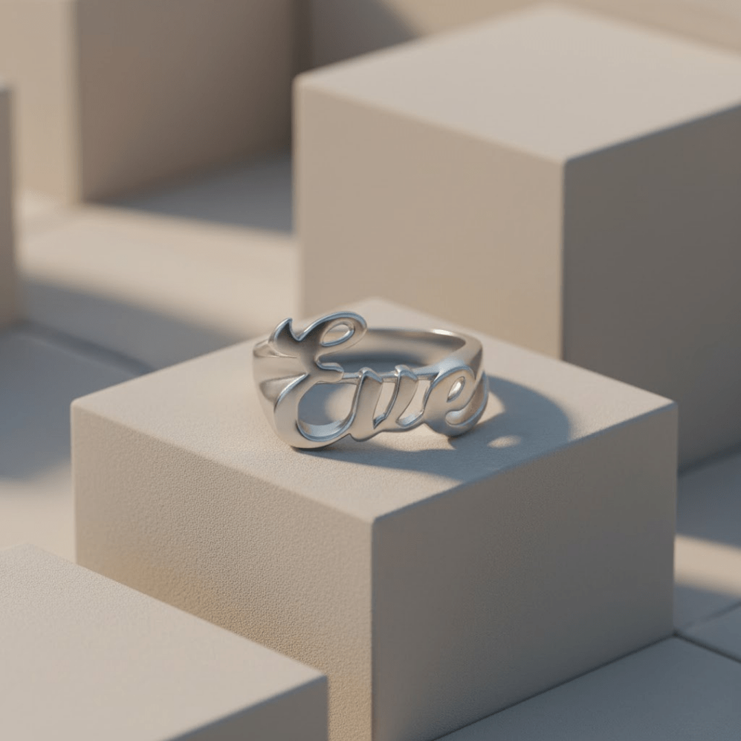 Customizable Name Ring - Personalized Silver, Gold & Rose Gold Jewelry