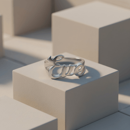 Customizable Name Ring - Personalized Silver, Gold & Rose Gold Jewelry