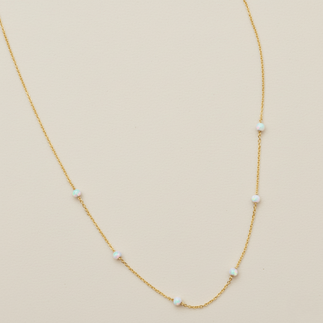 Tide Pool Opal Silver Gold Plating Necklace