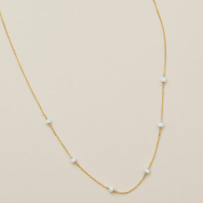 Tide Pool Opal Silver Gold Plating Necklace