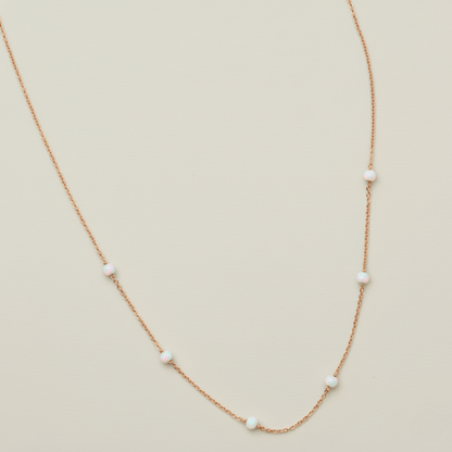 Tide Pool Opal Silver Gold Plating Necklace