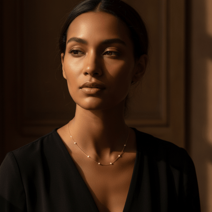 Tide Pool Opal Silver Gold Plating Necklace