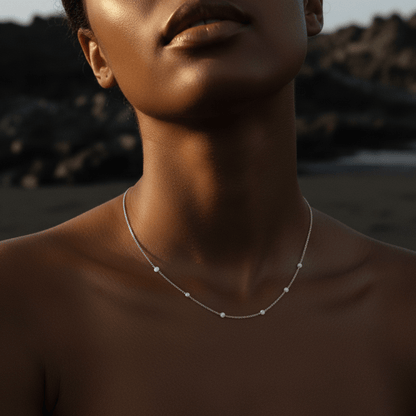 Tide Pool Opal Silver Gold Plating Necklace